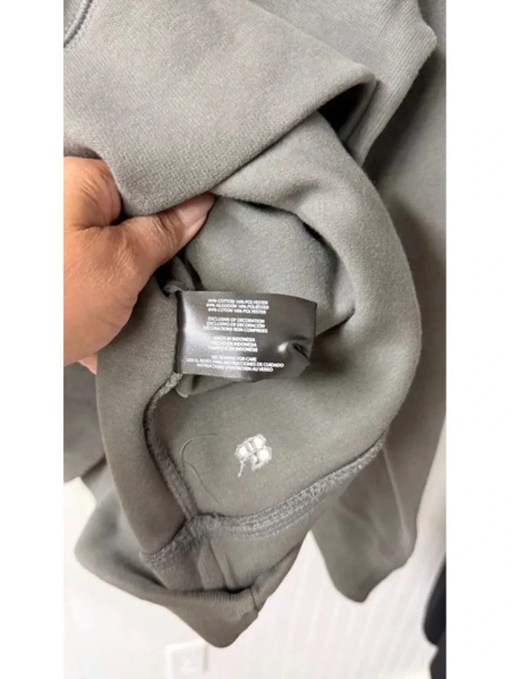 Banana Republic quarter-zip sweatshirt garment-dyed grey finish size Large